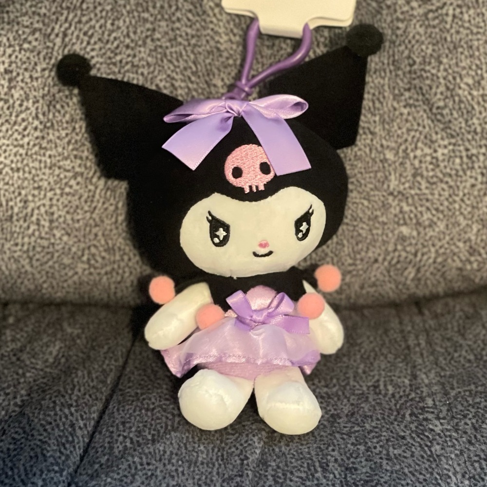 Sanrio x Miniso Purple Kuromi Plush Keychain (6.5”)